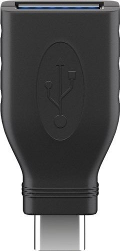Goobay 45395 USB-Adapter USB-C™ auf USB-A, OTG, schwarz VPE Retail Polybag Mindestbestellmenge 1