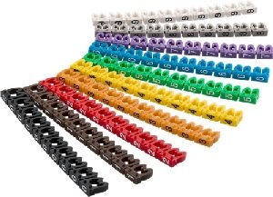 Goobay 72514 Kabelmarker-Clips "Ziffern 0-9", für Kabeldurchmesser von 3,8 - 5,9 mm VPE Retail Polybag Mindestbestellmenge 1