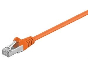 Goobay 93455 CAT 5e Patchkabel, F/UTP, orange Kabellänge: 0.25 m