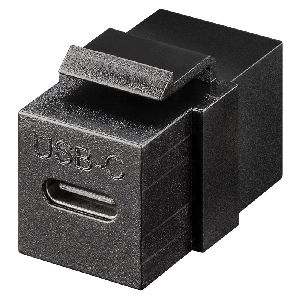 Goobay 61261 Keystone-Modul USB-C™-Verbinder, USB 3.2 Gen 2 (10 Gbit/s), schwarz