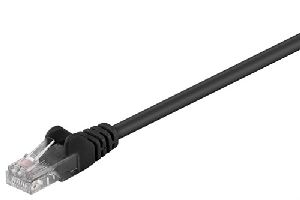 Goobay 68652 CAT 5e Patchkabel, U/UTP, schwarz VPE Cable Tag Mindestbestellmenge 1