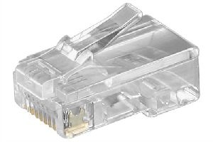 Goobay 50252 RJ45-Westernstecker für Flachkabel, 8 polig Anschluss, Typ: RJ45-Stecker (8P8C)