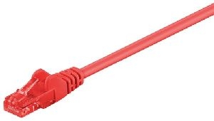 Goobay 68411 CAT 6 Patchkabel, U/UTP, rot VPE Cable Tag Mindestbestellmenge 1