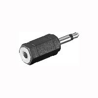 Goobay 11117 Kopfhörer Adapter AUX Klinke, 3,5 mm Mono zu Stereo - Klinke 3,5 mm Stecker (2-Pin, mono) > Klinke 3,5 mm Buchse (3-Pin, stereo)