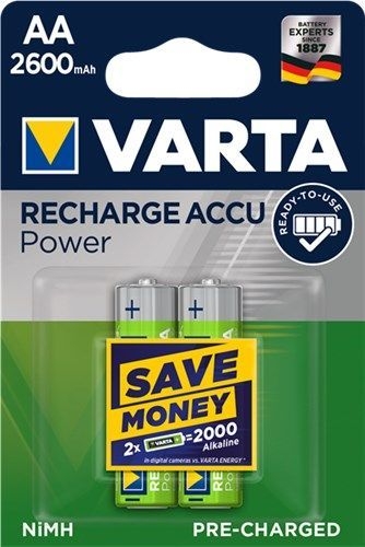 Varta 43472 AA (Mignon)/HR6 (5716) Akku - 2600 mAh, 2 Stk. im Blister VPE Retail Blister Mindestbestellmenge 1