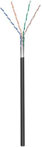 Goobay 57295 CAT 5e Outdoor Netzwerkkabel, F/UTP, schwarz VPE Cable spool-drum Mindestbestellmenge 1