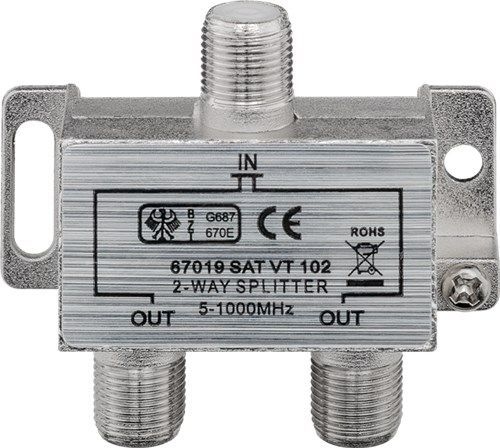Goobay 67019 BK-Verteiler, 2 Ausgänge VPE Bulk Mindestbestellmenge 1