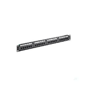 Goobay 93865 CAT 5e 19-Zoll (48,3 cm) Patch Panel, 24 Port, (1 HE) VPE Brown Box with Label Mindestbestellmenge 1