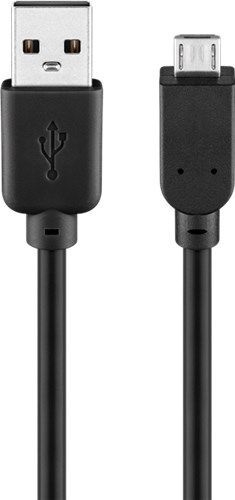 Goobay 93920 USB-A-auf-Micro-B-Kabel, 3 m, schwarz VPE Cable Tag Mindestbestellmenge 1