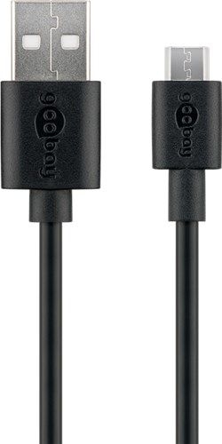 Goobay 38659 Micro-USB Lade- und Synchronisationskabel Kabellänge: 0.5 m