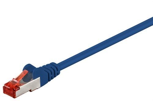 Goobay 95472 CAT 6 Patchkabel, S/FTP (PiMF), blau VPE Cable Tag Mindestbestellmenge 1