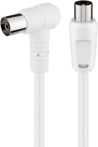 Goobay 67360 Gewinkeltes Antennenkabel (80 dB), doppelt geschirmt VPE Bulk Mindestbestellmenge 1