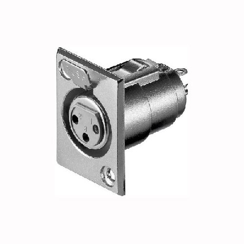 Goobay 11221 Mikrofon-Einbaubuchse, XLR-Buchse (3-Pin) VPE Bulk Mindestbestellmenge 1