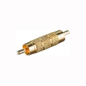 Goobay 11596 Cinch Adapter, Stecker zu Stecker, Goldausführung :