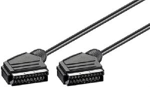 Goobay 50177 Scart-Verbindungskabel, vernickelt, ø mm VPE Cable Tag Mindestbestellmenge 1