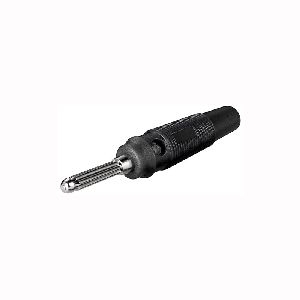 Goobay 11399 Bananen-Stecker, Schwarz - mit 4,0-mm-Querloch, trittfest, schwarz