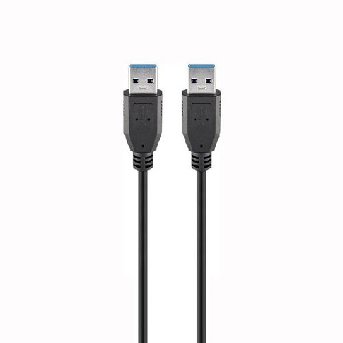 Goobay 21117 USB-A-Kabel, 5 m, schwarz VPE Retail Blister Mindestbestellmenge 1