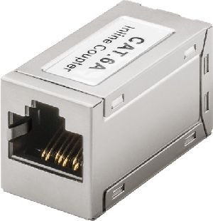 Goobay 72499 RJ45 Modularkupplung/Verbinder, CAT 6A, Vollmetallgehäuse VPE Bulk Mindestbestellmenge 1