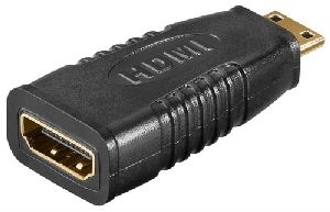 Goobay 68841 HDMI™-Adapter, vergoldet, 1 Stk. im Plastikbeutel, Schwarz - HDMI™-Buchse (Typ A) > HDM