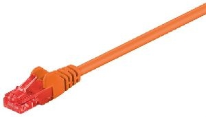 Goobay 95253 CAT 6 Patchkabel, U/UTP, orange Kabellänge: 0.25 m