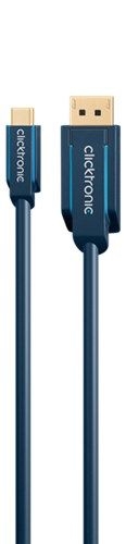 Clicktronic 44931 USB-C™-auf-DisplayPort™-Adapterkabel, 1 m - Premium-Kabel | USB-C™-Stecker Disp