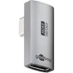 Goobay 74443 USB-C™-Adapter vertikal 90° rotiert, USB4™ VPE Retail Polybag Mindestbestellmenge 1
