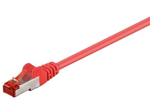 Goobay 95487 CAT 6 Patchkabel, S/FTP (PiMF), rot VPE Cable Tag Mindestbestellmenge 1