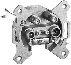 Goobay 67049 4-Loch Antennen-Stich-/Enddose VPE Bulk Mindestbestellmenge 1