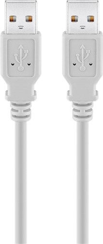 Goobay 93375 USB-A-Kabel, 1,8 m, grau VPE Cable Tag Mindestbestellmenge 10
