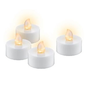 Goobay 77752 4er-Set LED-Teelichter mit Timer, weiß VPE Retail Box Mindestbestellmenge 1