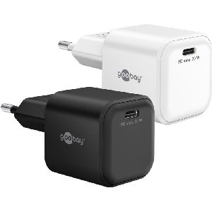 Goobay 76690 USB-C™ PD GaN Schnellladegerät Nano (20 W) schwarz VPE Retail Box Mindestbestellmenge 1