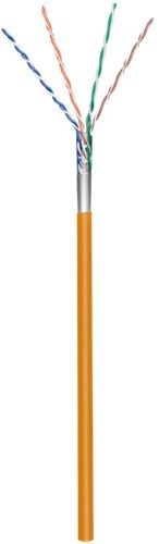 Goobay 93268 CAT 5e Netzwerkkabel, F/UTP, 100 m, orange Farbversion: Orange