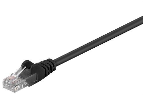 Goobay 68644 CAT 5e Patchkabel, U/UTP, schwarz VPE Cable Tag Mindestbestellmenge 1