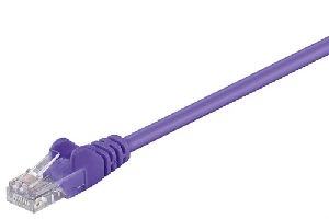 Goobay 95202 CAT 5e Patchkabel, U/UTP, violett Kabellänge: 0.25 m