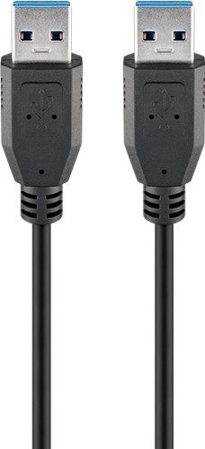 Goobay 94928 USB-A-Kabel, 1,8 m, schwarz VPE Retail Blister Mindestbestellmenge 1