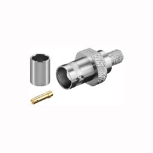 Goobay 11358 BNC-Crimpkupplung - für RG 59/U Kabel, mit vergoldetem Pin