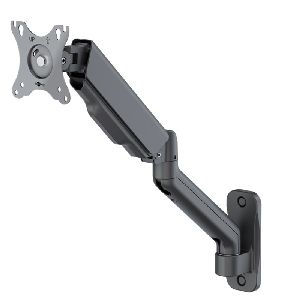 Goobay 70820 Single-Monitor-Wandhalterung mit mechanischer Feder, schwarz