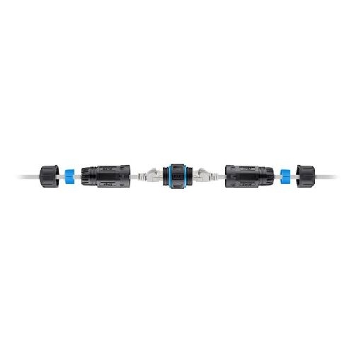 Goobay 59582 Outdoor (IP68) RJ45 Patchkabelkupplung/Netzwerkkabel-Verbinder, CAT 6A VPE Bulk Mindestbestellmenge 1