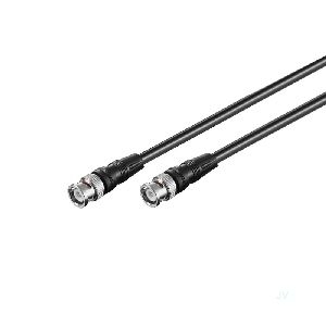 Goobay 50423 Video-Verbindungskabel BNC (RG59), zweifach geschirmt, 1 m - BNC-Stecker > BNC-Stecker
