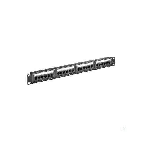 Goobay 93866 CAT 6 19-Zoll (48,3 cm) Patch Panel, 24 Port, (1 HE) VPE Brown Box with Label Mindestbestellmenge 1