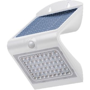 Goobay 77441 LED-Solar-Wandleuchte mit Bewegungsmelder, 4 W, weiß VPE Retail Box Mindestbestellmenge 1