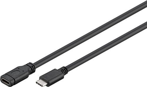 Goobay 45393 USB-C™-Verlängerung, USB 3.1 Gen 1, 1 m, schwarz VPE Bulk Mindestbestellmenge 1