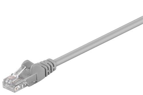 Goobay 95557 CAT 5e Patchkabel, U/UTP, grau VPE Cable Tag Mindestbestellmenge 1