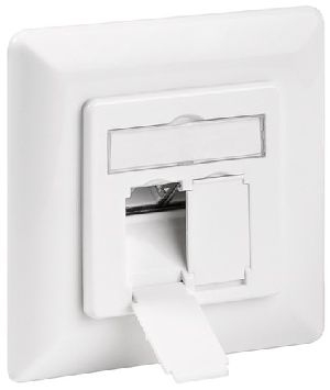 Goobay 68721 CAT-6A-Unterputzdose (UP), Signalweiß RAL 9003 VPE White Box with Label Mindestbestellmenge 1