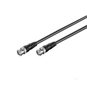 Goobay 50413 Video-Verbindungskabel BNC (RG59), zweifach geschirmt, 0.5 m - BNC-Stecker > BNC-Stecke