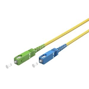 Goobay 59657 Glasfaserkabel (FTTH), Singlemode (OS2) Yellow, (Simplex), 0,5 m Kabellänge: 0.5 m