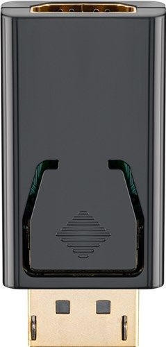 Goobay 61719 DisplayPort™-auf-HDMI™-Adapter 1.1, vergoldet Farbversion: Schwarz