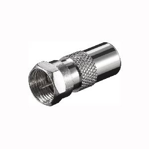 Goobay 11625 F-Adapter: F-Stecker &gt; Koax-Stecker Anschluss, Gehäusematerial: Zink
