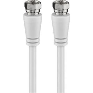Goobay 66620 SAT-Antennenkabel (Class A, >85 dB), doppelt geschirmt Kabellänge: 1 m