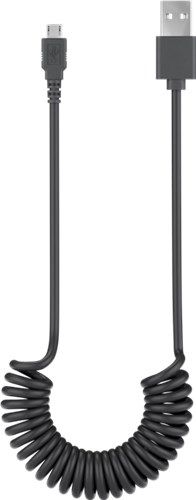 Goobay 62334 Micro-USB Lade- und Synchronisationskabel, Spiralkabel VPE Retail Polybag Mindestbestellmenge 1